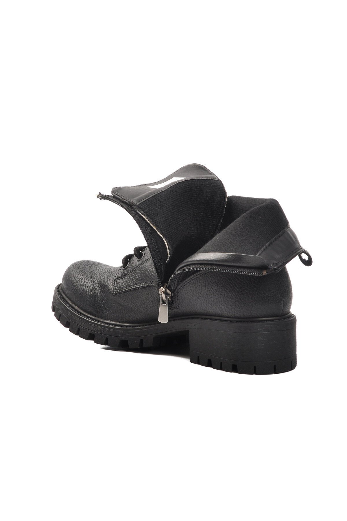 Siyah Floter Fermuarlı Kadın Bot 23008 Z
