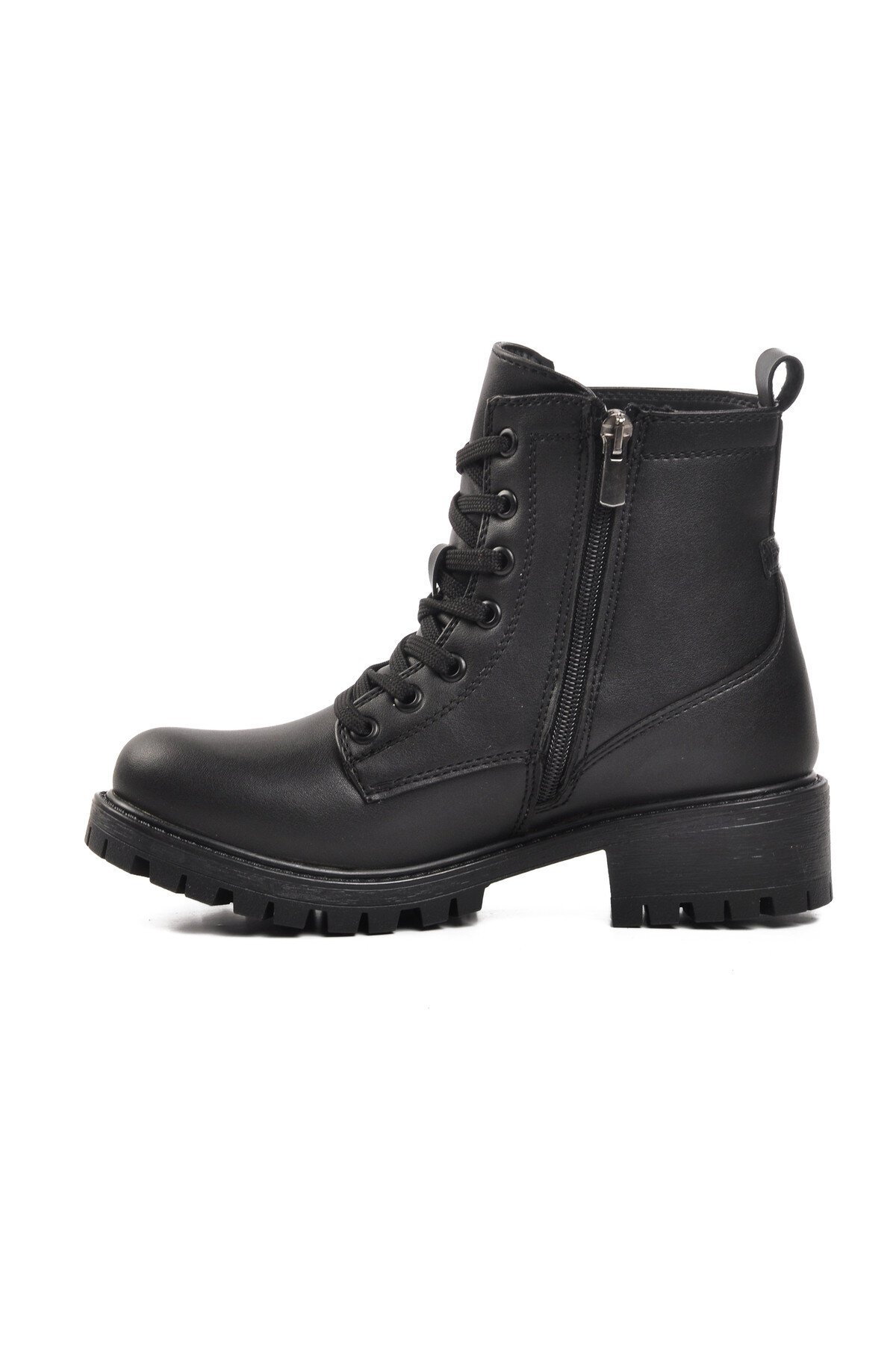 Siyah Fermuarlı Kadın Bot 23008 Z