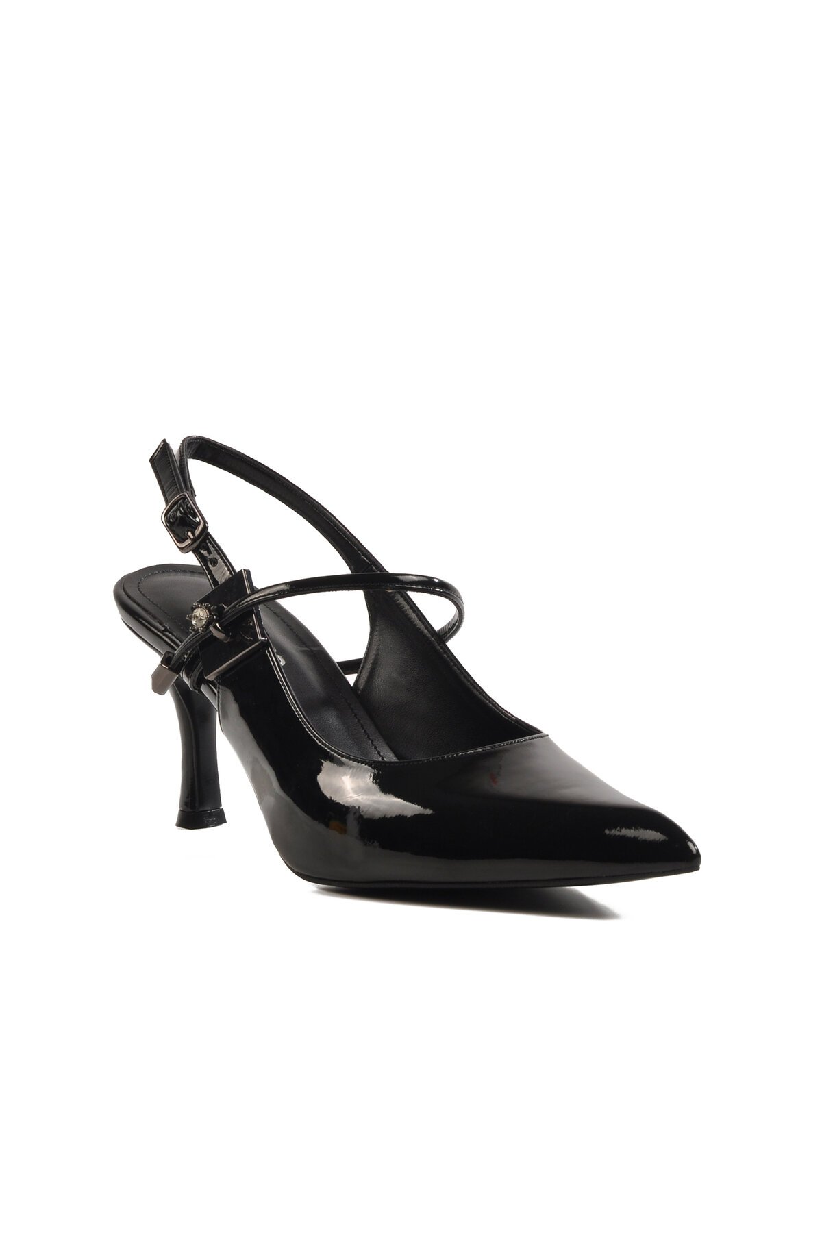 Siyah İnce Topuk Kadın Topuklu Ayakkabı 658228 Z