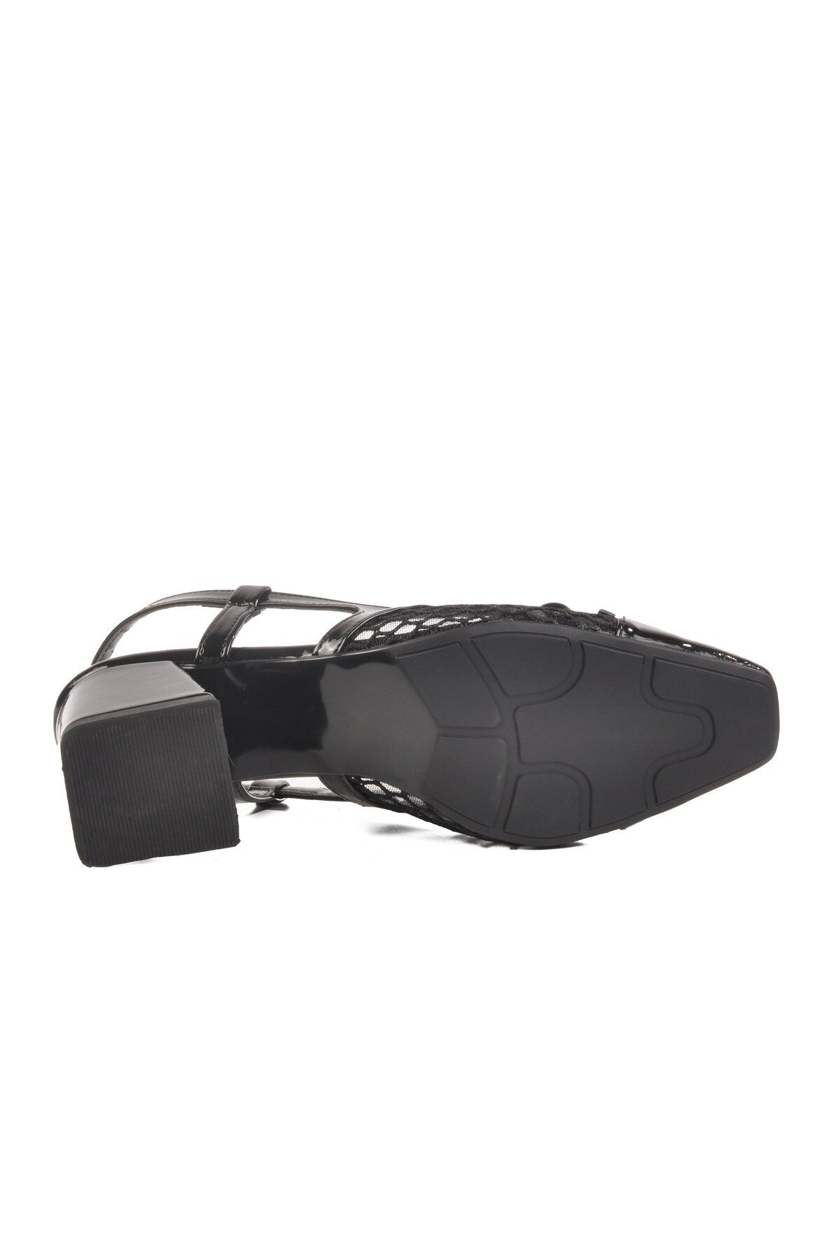 Siyah Rugan Topuklu Kadın Abiye Ayakkabı 250100 Z