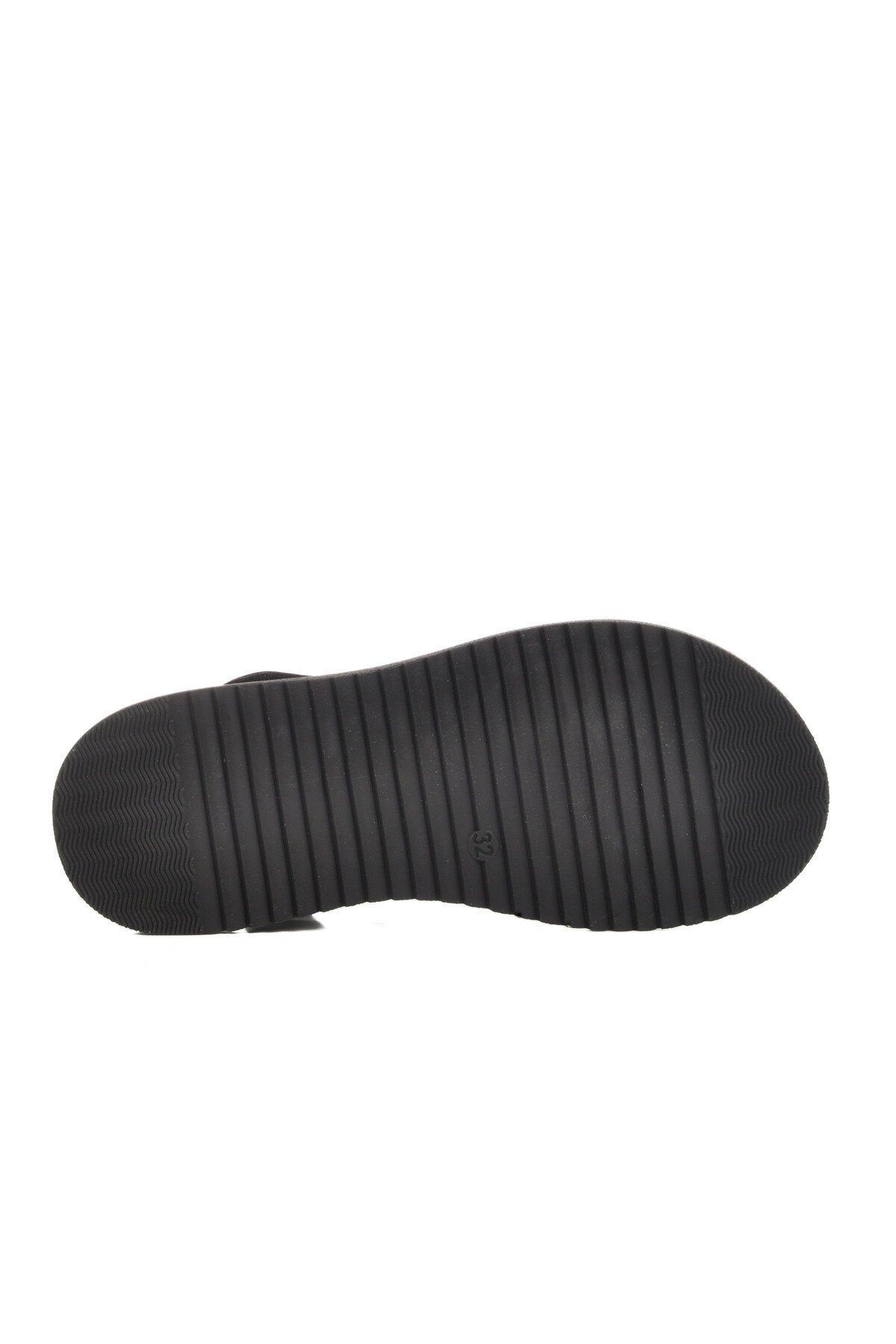 Siyah Rugan Ortopedik Kız Çocuk Sandalet 25T103 F