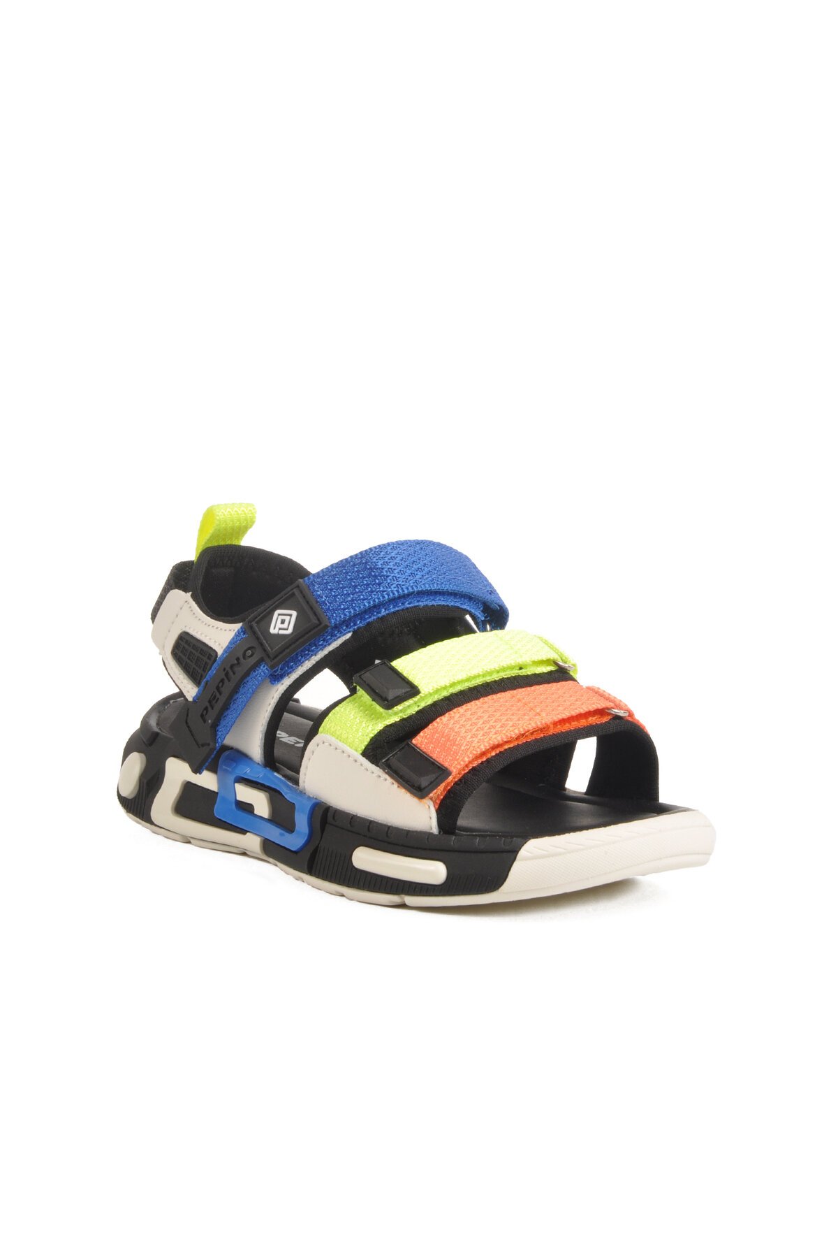 Siyah-Saks-Fosfor Sarı Erkek Çocuk Sandalet 1947 F