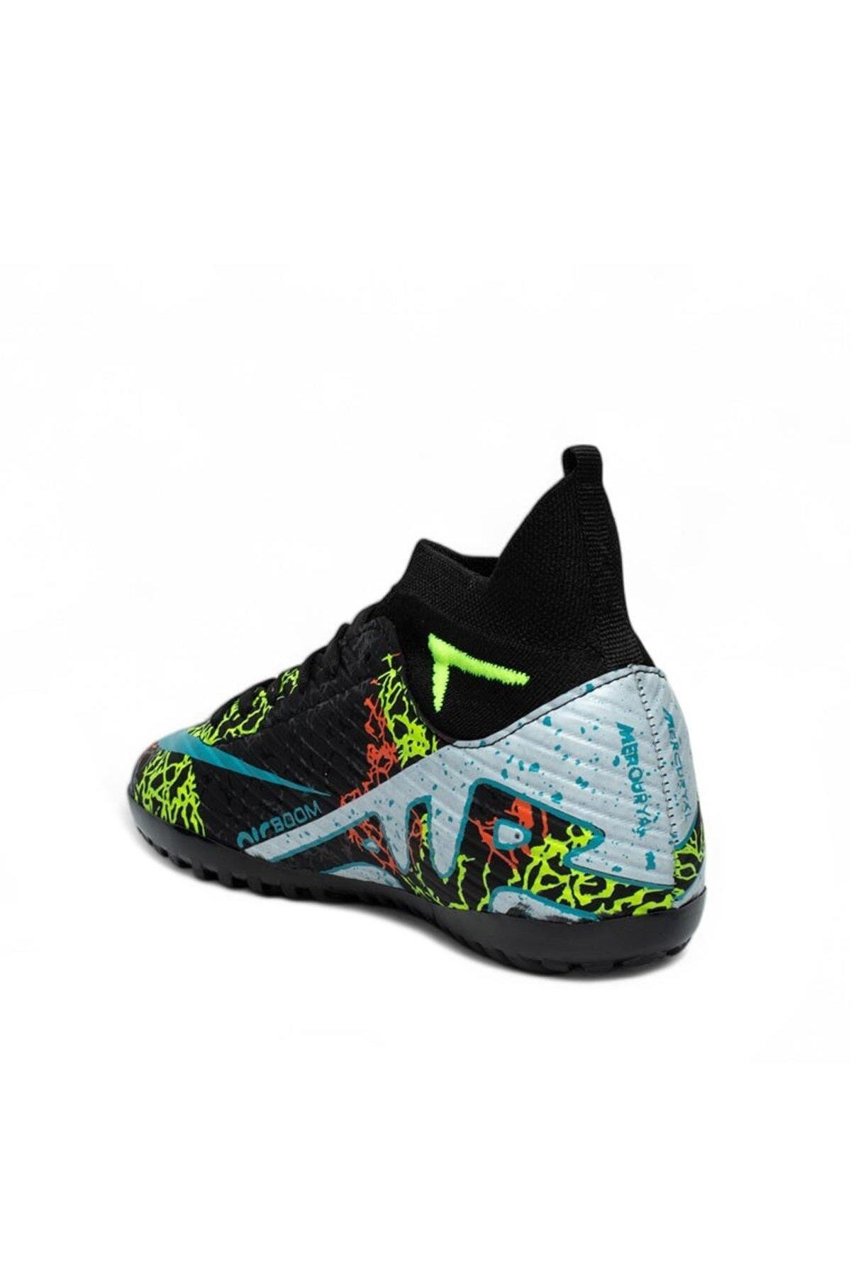 Siyah-Sarı Çoraplı Erkek Halı Saha Ayakkabısı Air 600 M
