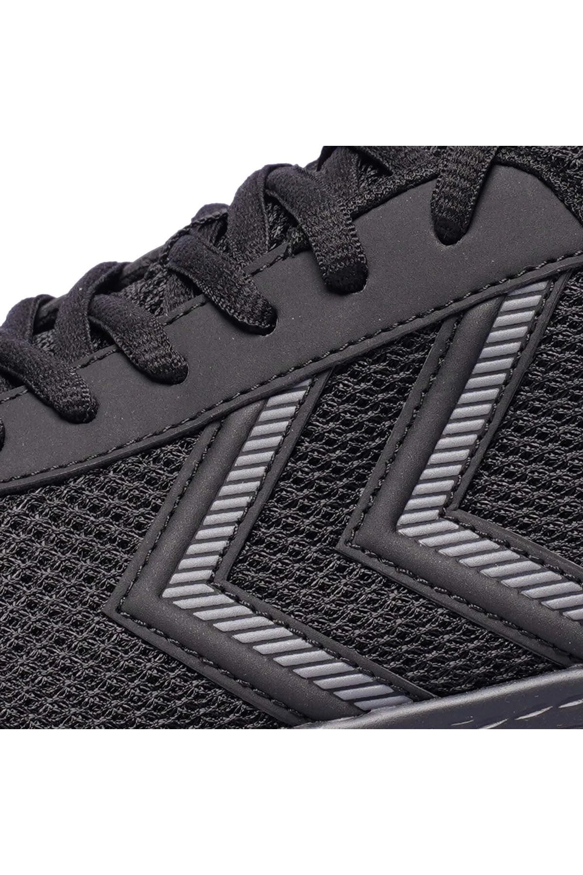 Siyah-Siyah Tekstil Unisex Spor Ayakkabı Hml