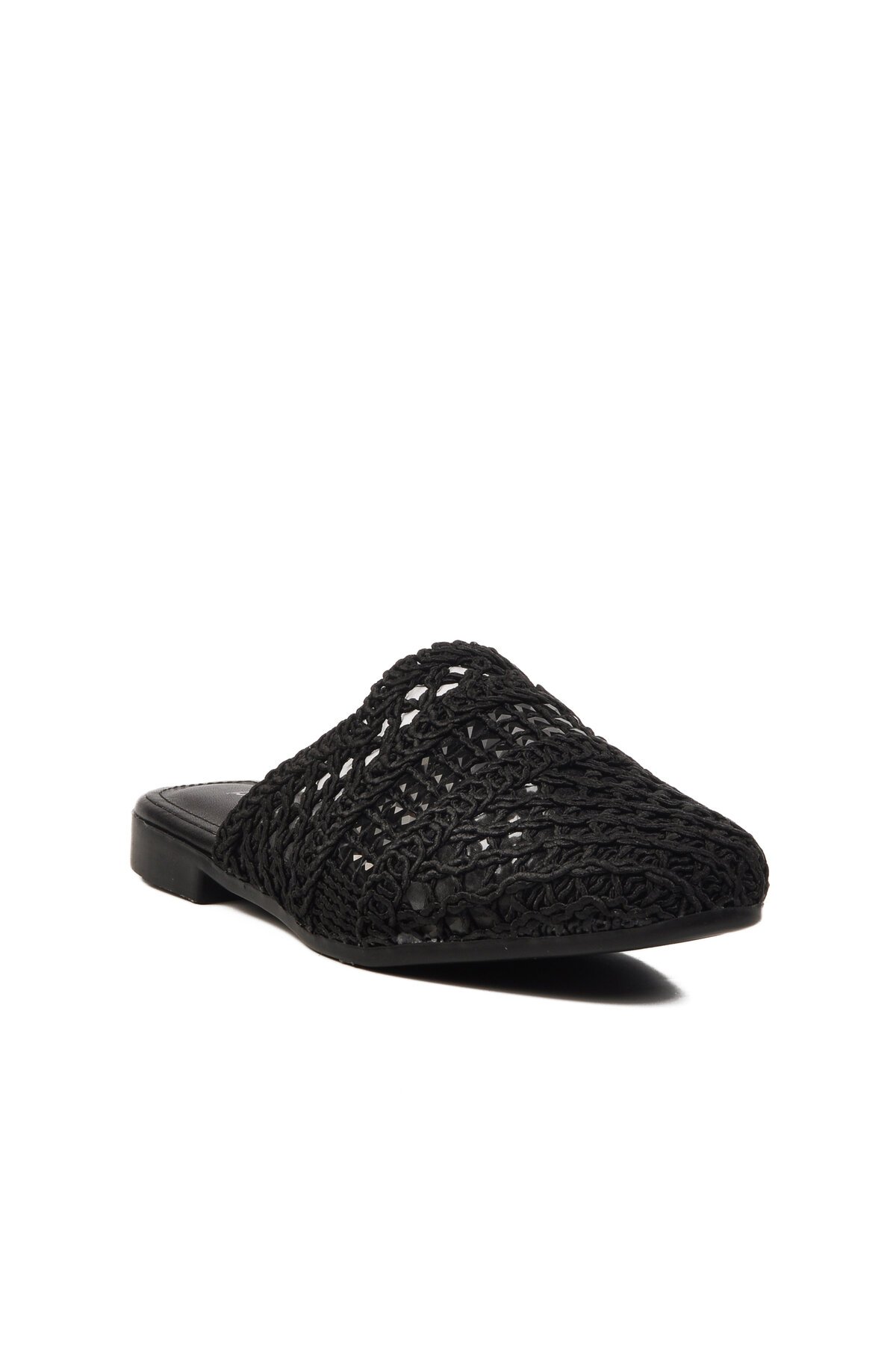 Siyah Triko Hafif Önü Kapalı Kadın Terlik PC-54712 Z