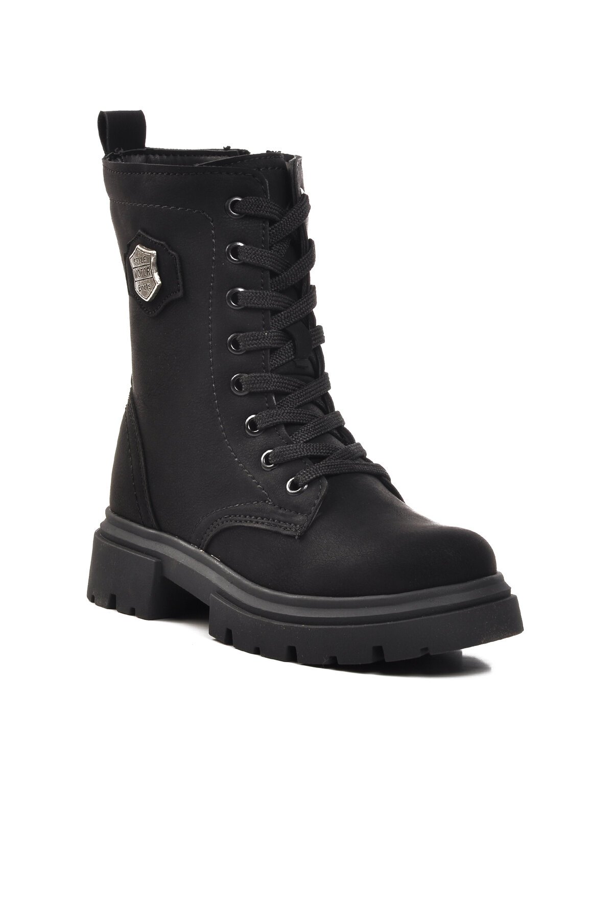 Siyah-Zümrüt Fermuarlı   Çocuk Bot 24028 F