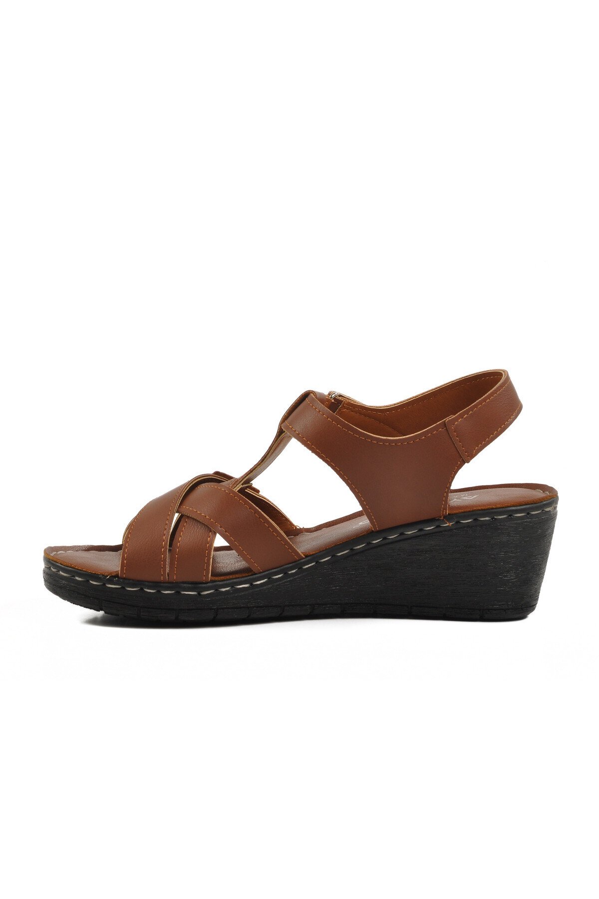 Ayakmod Taba Hafif Kadın Sandalet DAR KALIP