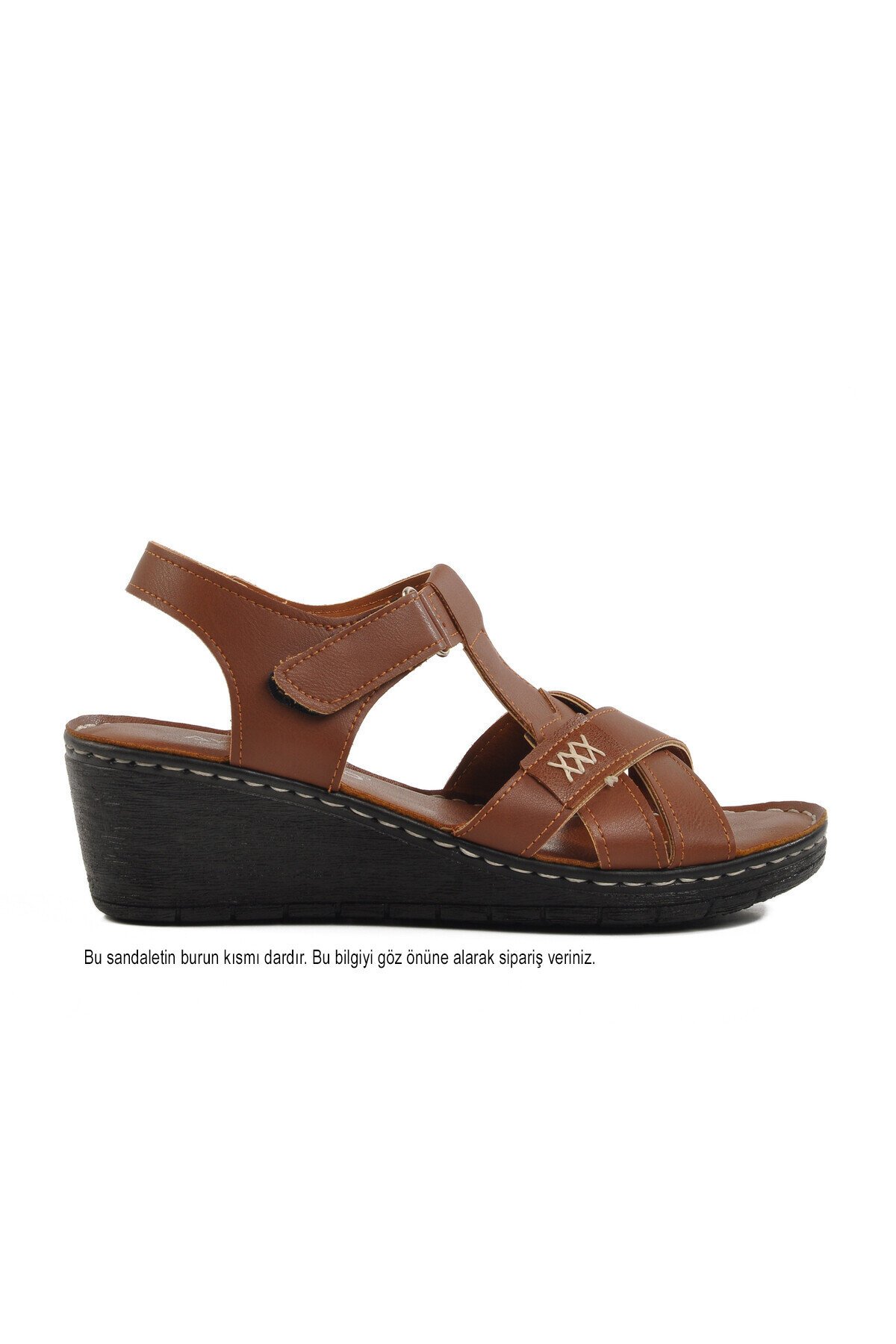 Ayakmod Taba Hafif Kadın Sandalet DAR KALIP