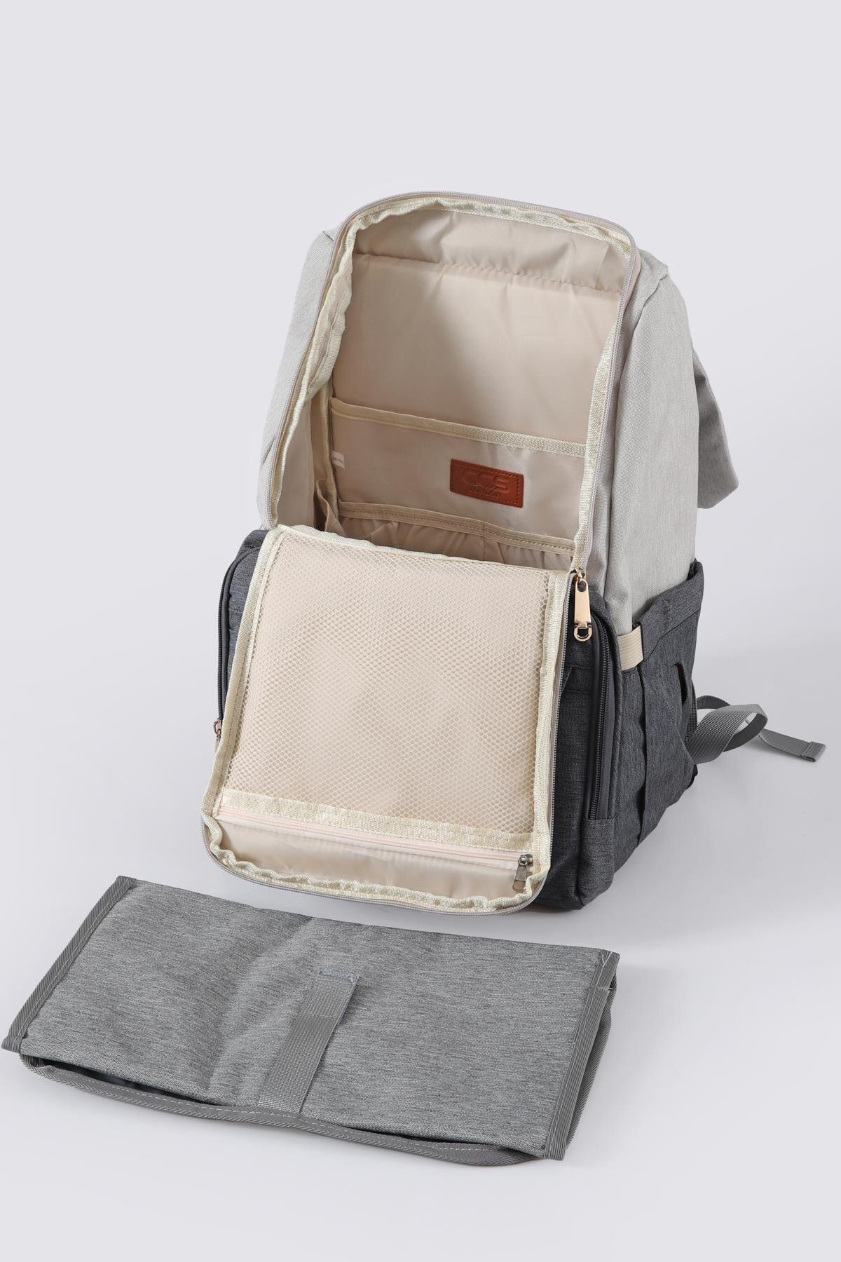 Bej-Gri Unisex Sırt Çantası Ccs London 51768