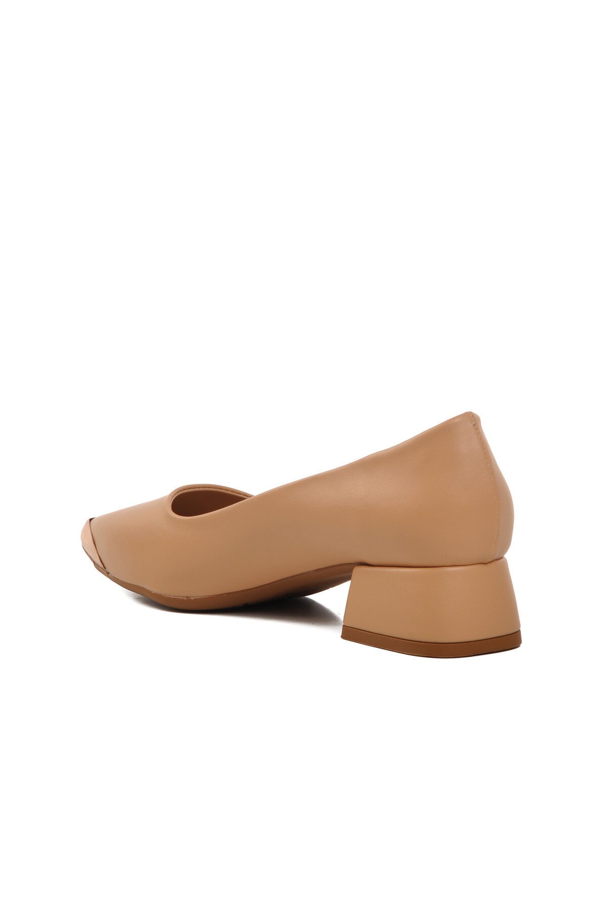 Bej Kadın Topuklu Abiye Ayakkabı PC-54234 Z