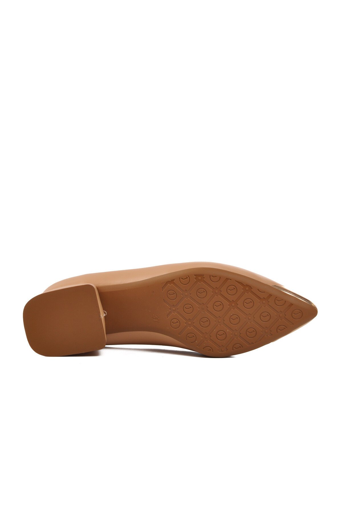 Bej Kadın Topuklu Abiye Ayakkabı PC-54234 Z
