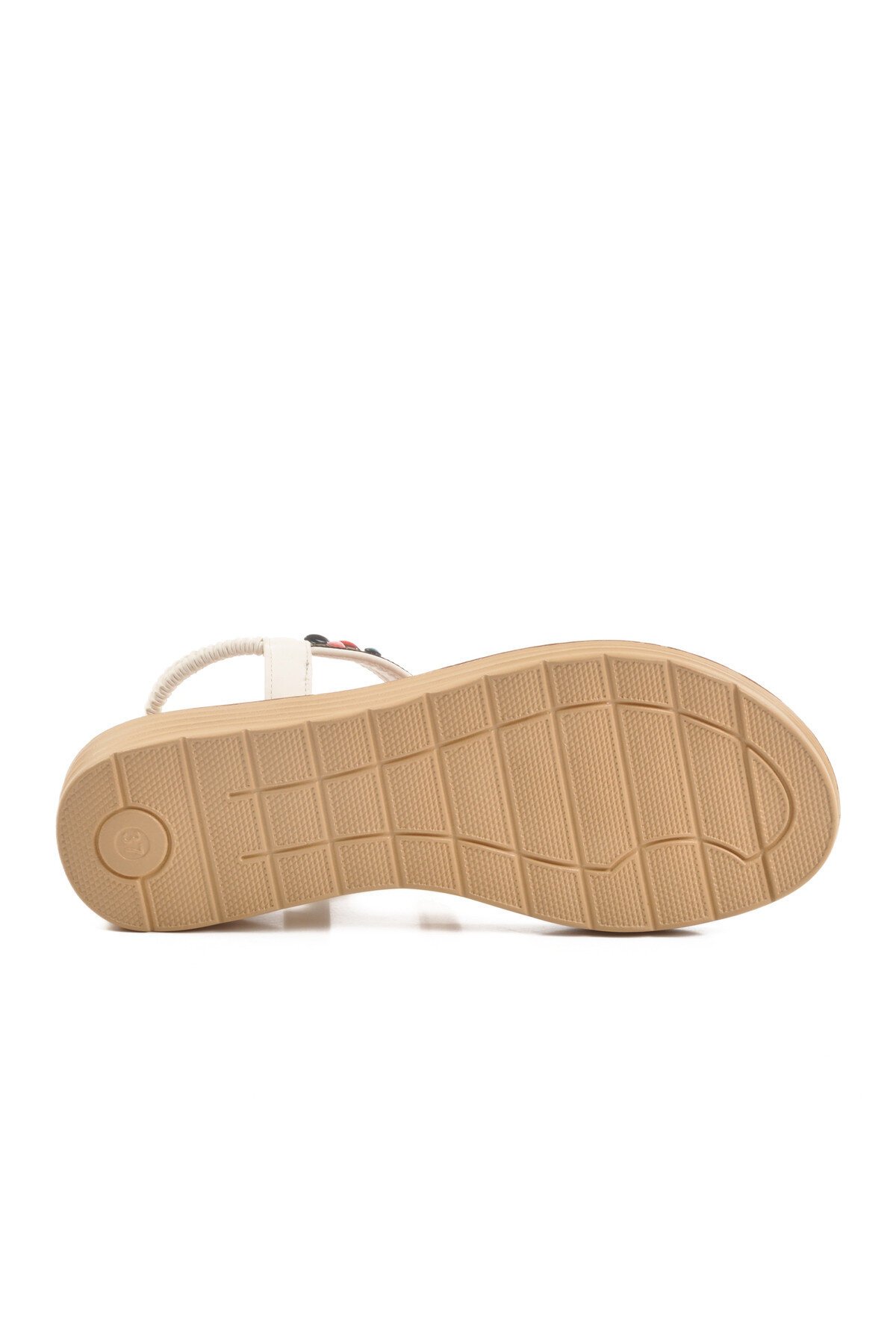 Beyaz Hakiki Deri Kadın Sandalet 9634 Z