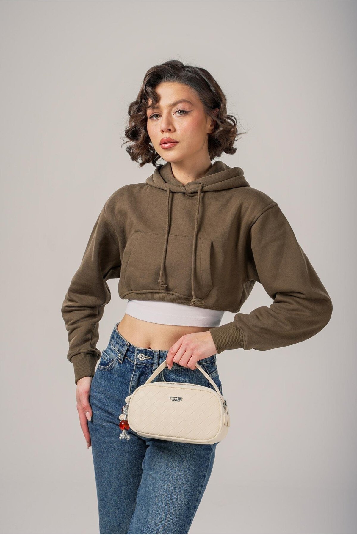 Beyaz  Kadın Omuz Çantası Ccs London 17830