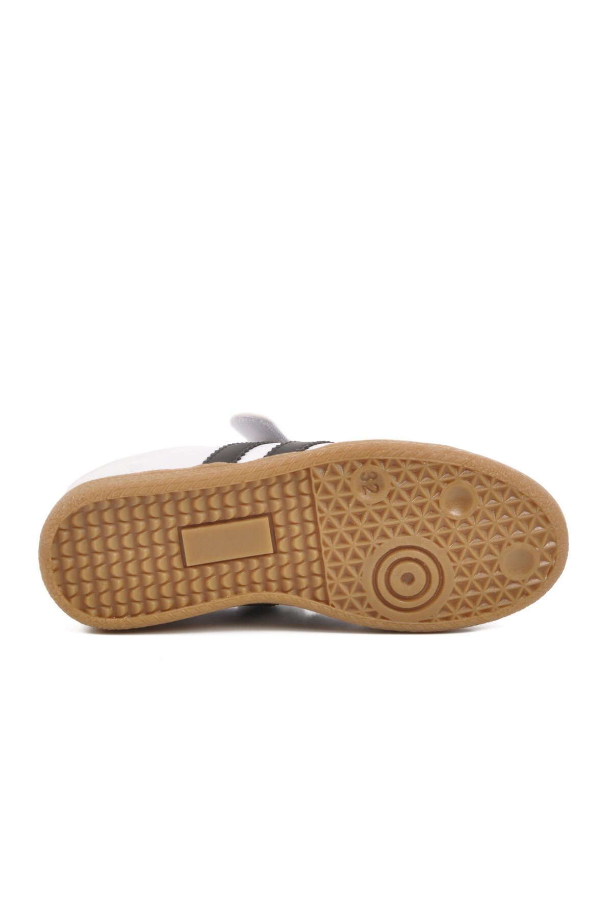 Beyaz-Siyah Cırtlı Hafif Çocuk Spor Ayakkabı 225 F