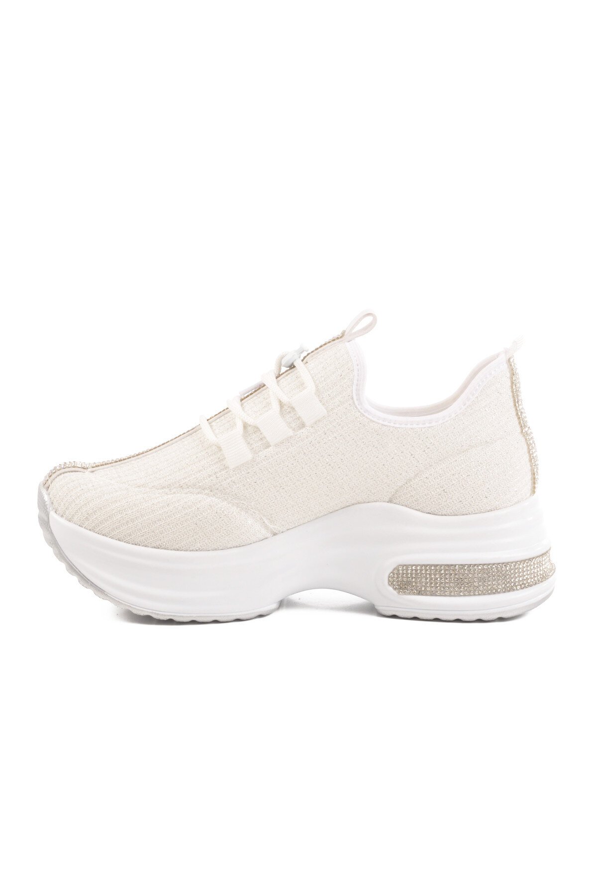 Beyaz Fileli Kadın Günlük Ayakkabı 702322 Z