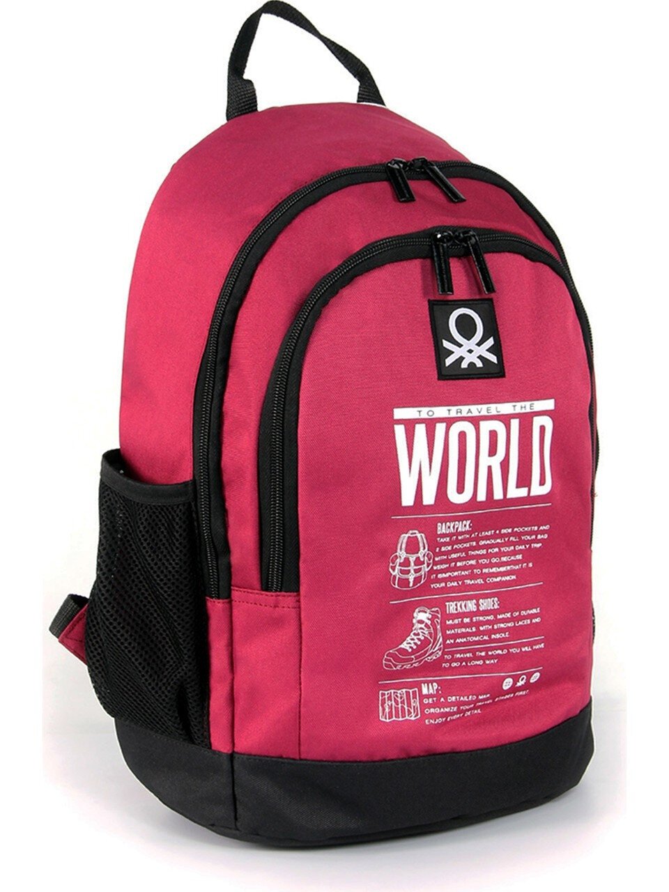 Bordo-Siyah  Unisex Okul Çantası 03834 Çanta