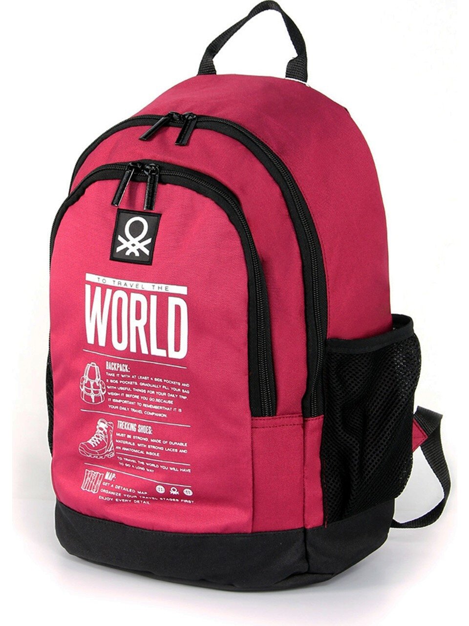 Bordo-Siyah  Unisex Okul Çantası 03834 Çanta