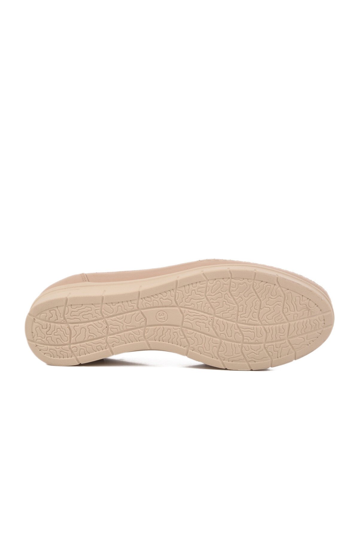 Krem Hakiki Deri Anatomic Taban Kadın Günlük Ayakkabı 664 Z