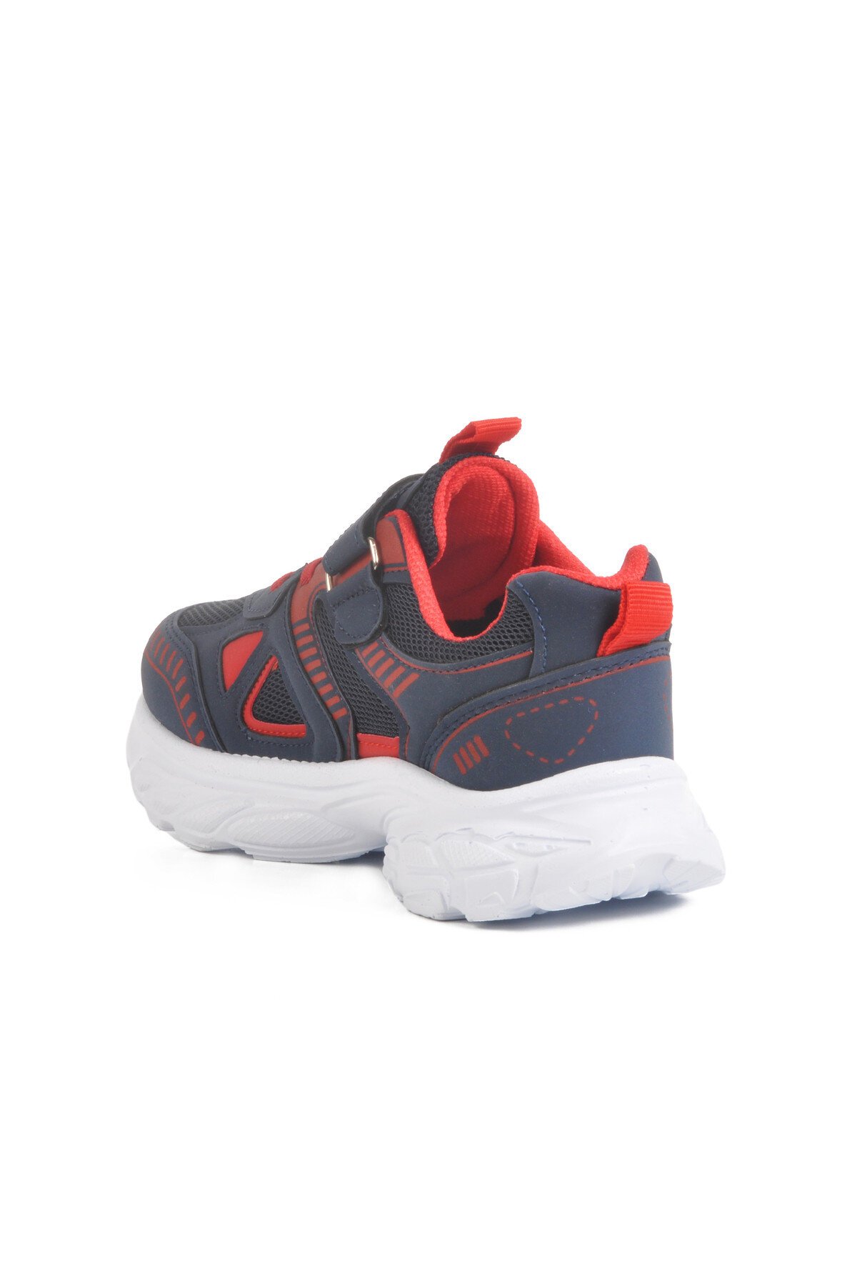 Lacivert-Kırmızı Fileli Çocuk Spor Ayakkabı 1500 F