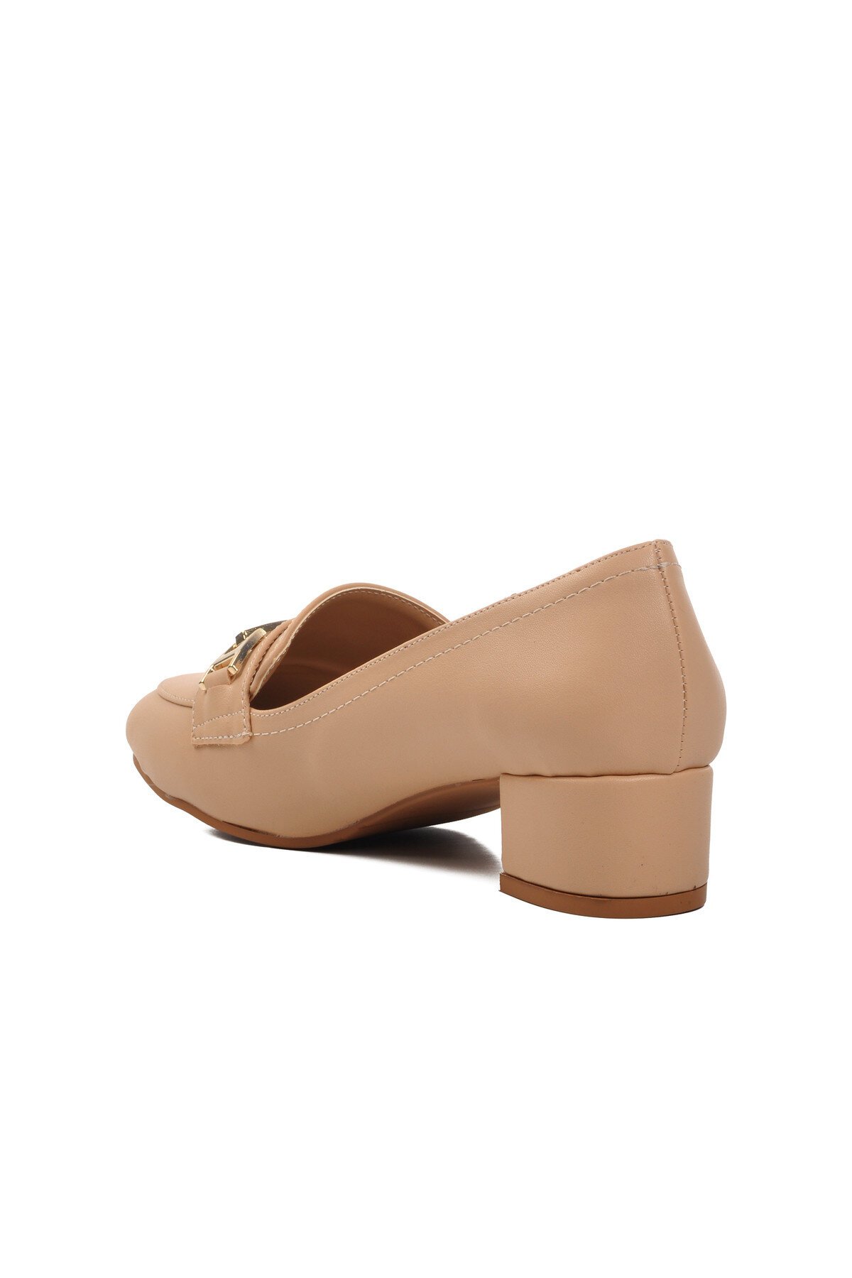 Bej Kadın Topuklu Ayakkabı DAR KALIP