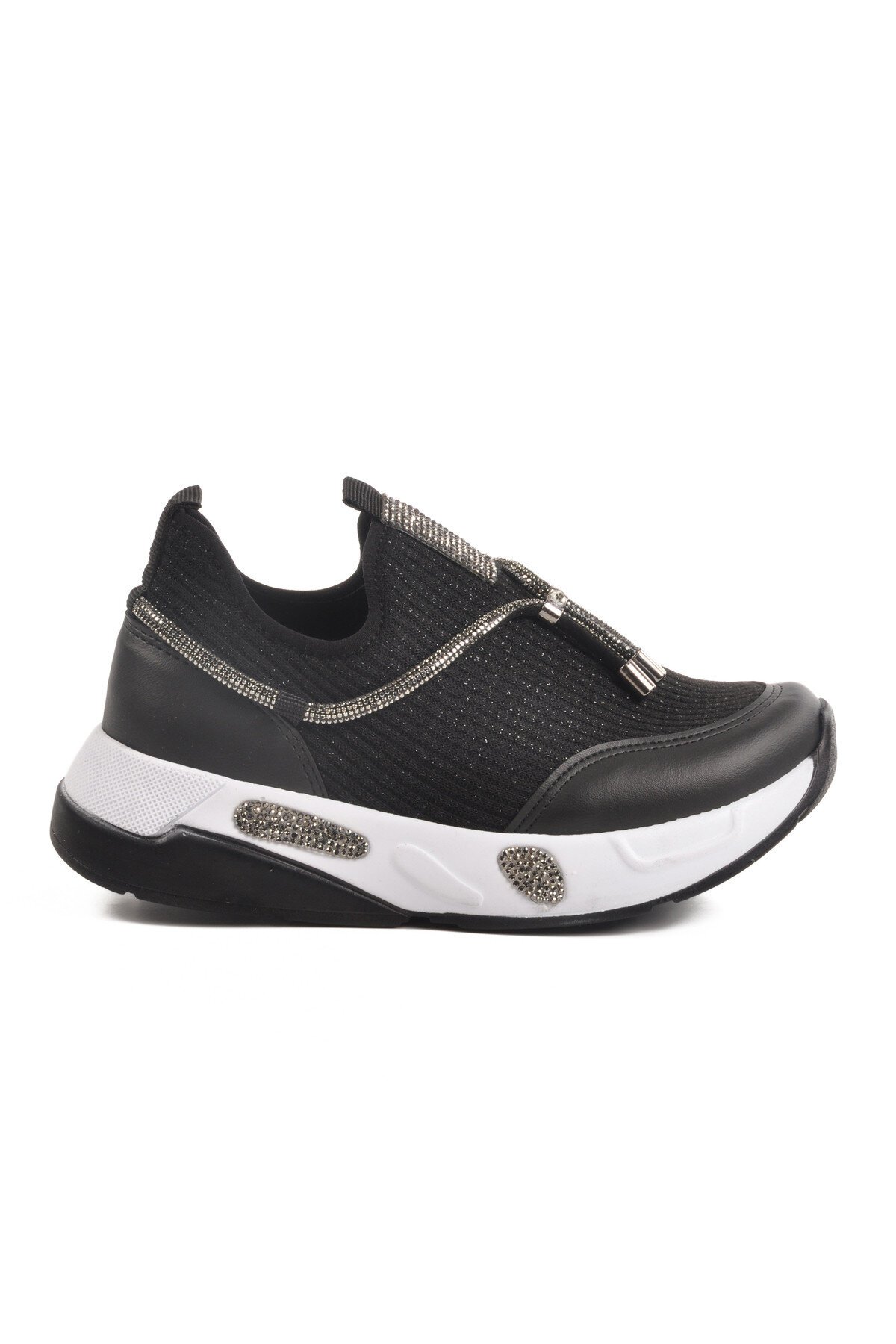 Siyah-Beyaz Fileli Kadın Günlük Ayakkabı 702498 Z