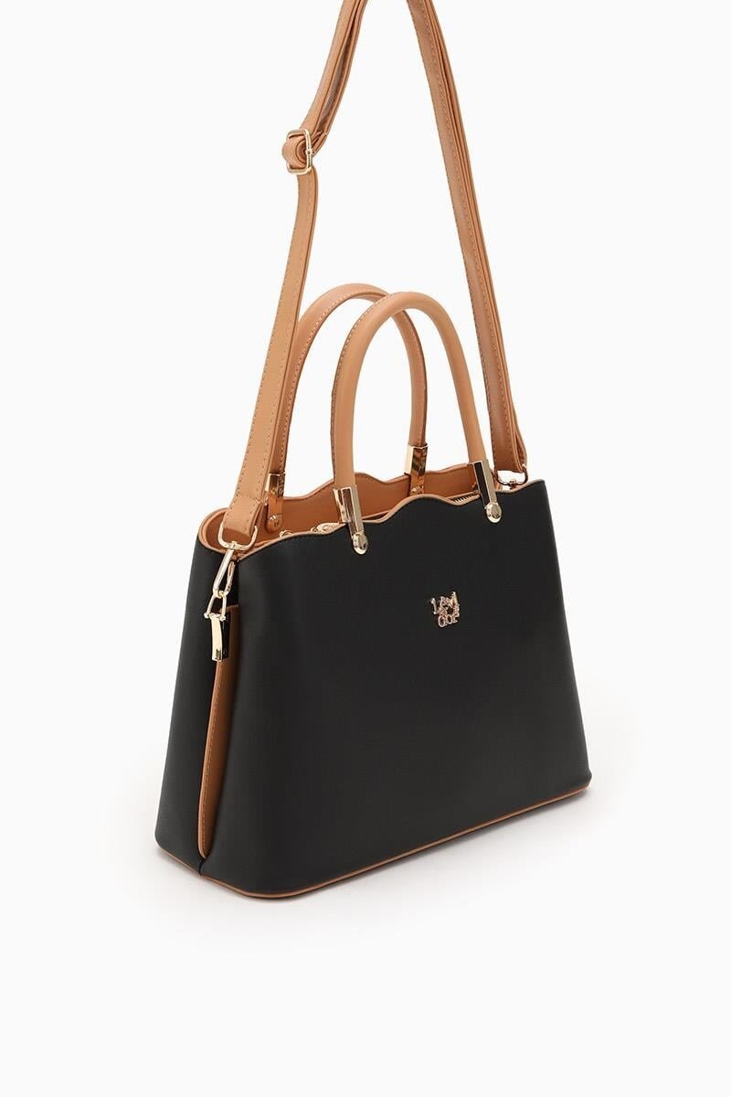 Levidor Siyah-Camel Kadın Omuz Çantası 930065