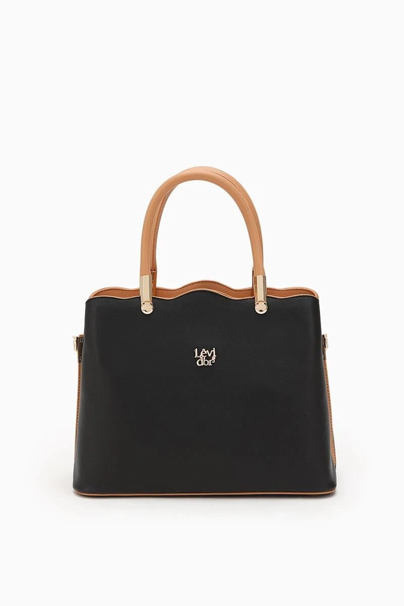 Levidor Siyah-Camel Kadın Omuz Çantası 930065
