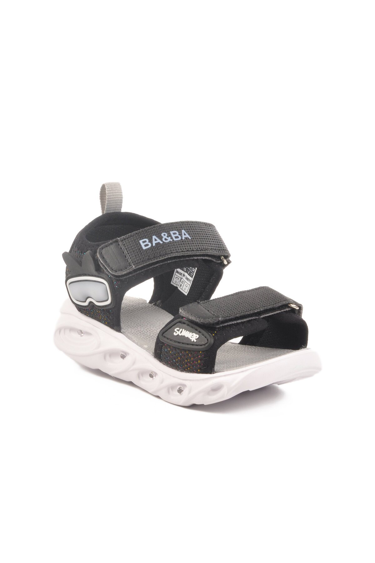 Siyah-Gri Çocuk Sandalet 018127 P
