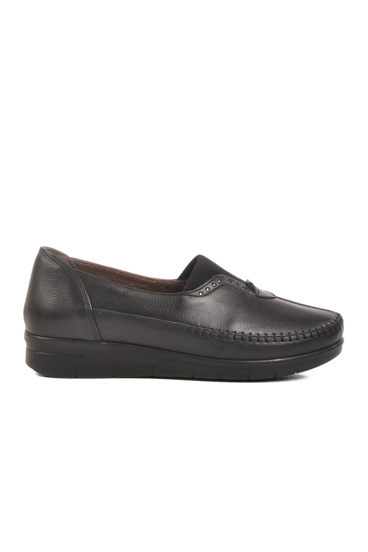 Siyah Hakiki Deri Kadın Günlük Ayakkabı 42637 Z
