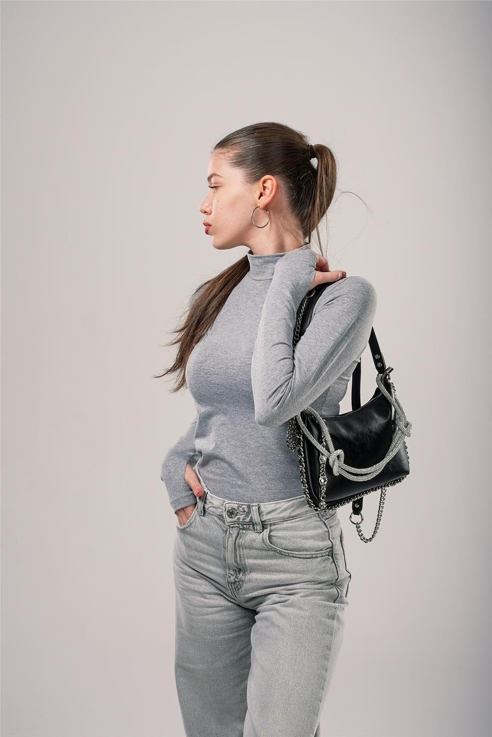 Siyah Kadın Omuz Çantası Ccs London 17810