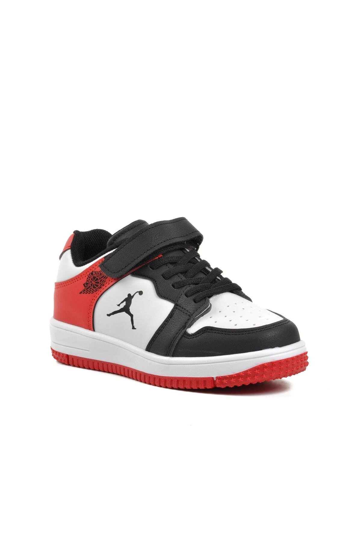 Siyah-Kırmızı Çocuk Spor Ayakkabı Cool Haykat Kısa F