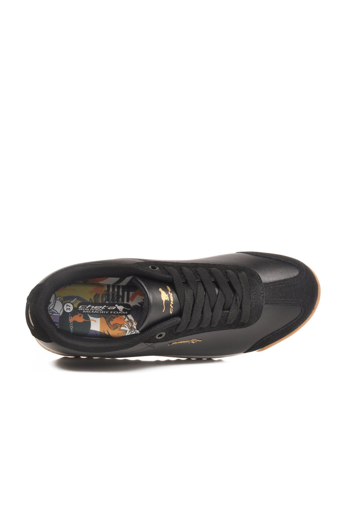 Siyah-Krep  Memory Foarm Unisex Spor Ayakkabı Cheta 61 Peru G