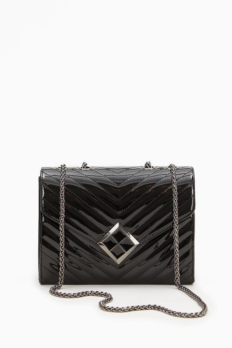 Levidor Siyah Rugan Kadın Omuz Çantası 930076