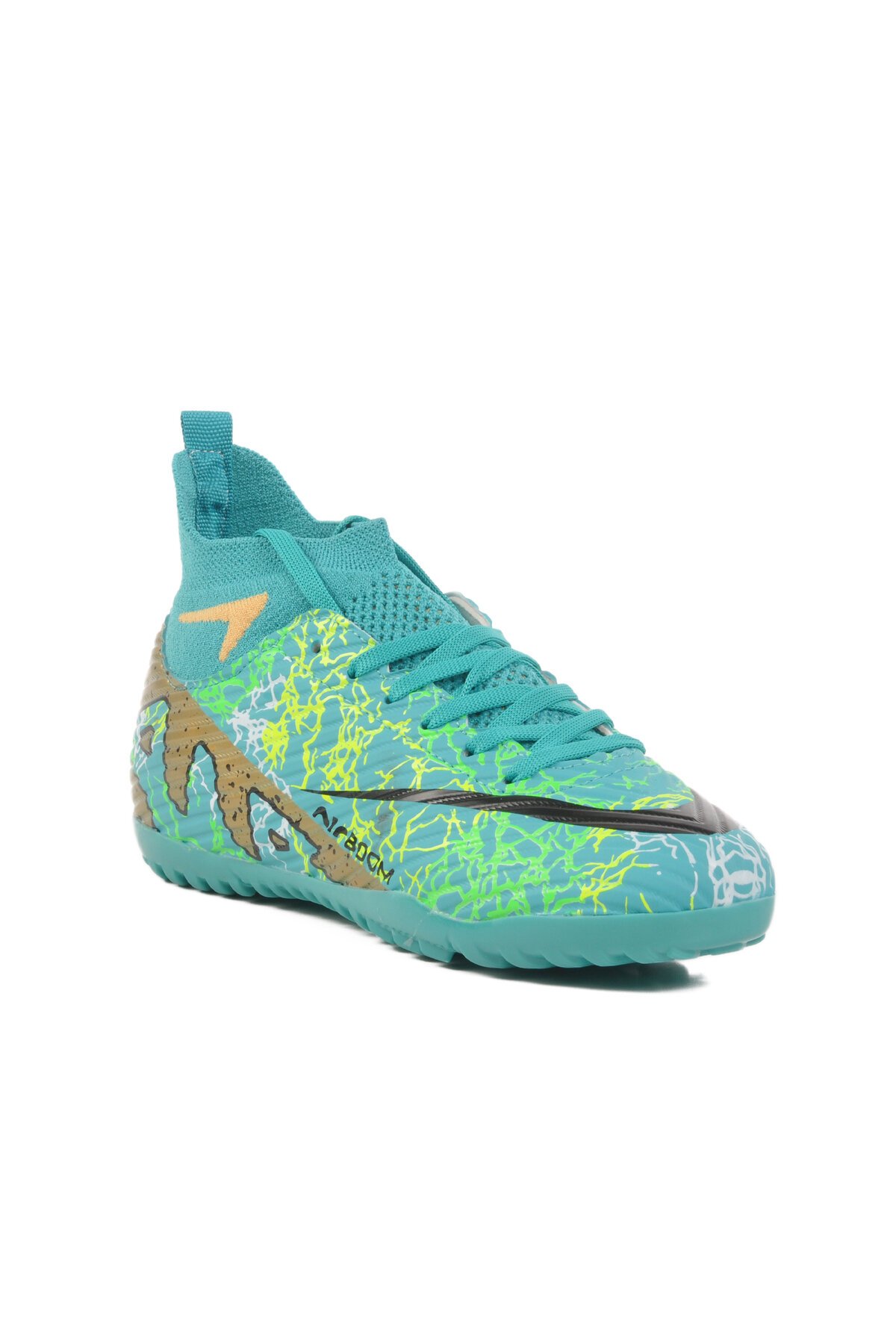 Turkuaz-Altın Unisex Halı Saha Ayakkabısı Air 600 G