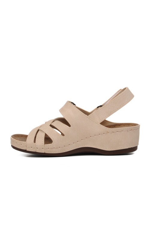 Ayakmod Bej Kadın Sandalet