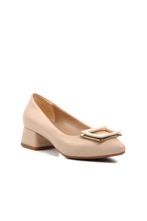 Ayakmod Bej Kadın Topuklu Ayakkabı