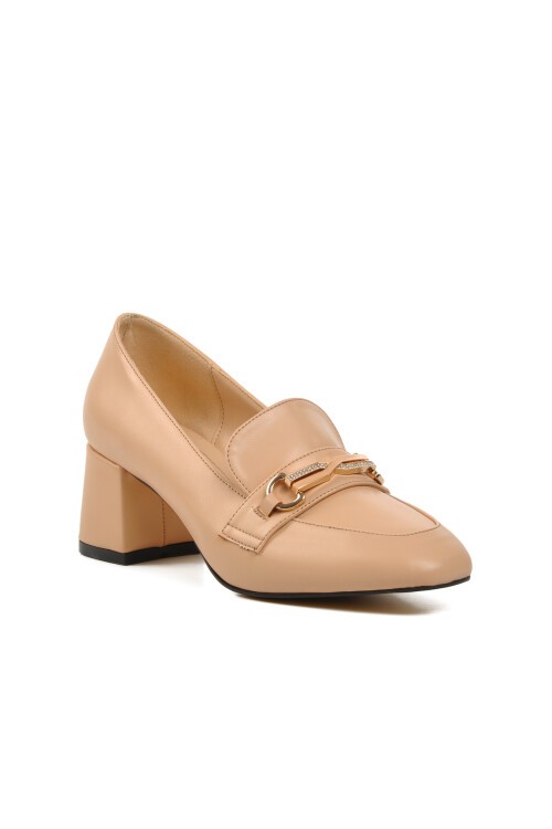 Ayakmod Bej Kadın Topuklu Ayakkabı