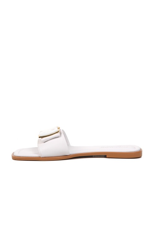 Ayakmod Beyaz Kadın Terlik