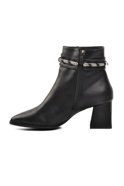 Ayakmod Siyah Cilt Kadın Bot