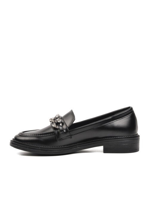 Ayakmod Siyah Kadın Loafer Ayakkabı