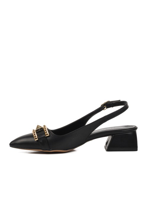 Ayakmod Siyah Kadın Topuklu Ayakkabı