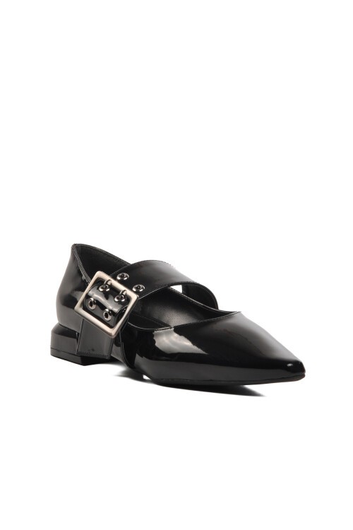 Ayakmod Siyah Rugan Kadın Abiye Ayakkabı