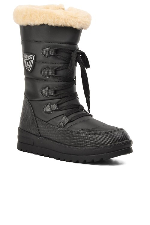 Walkway Siyah-Bej Kadın Kar Botu