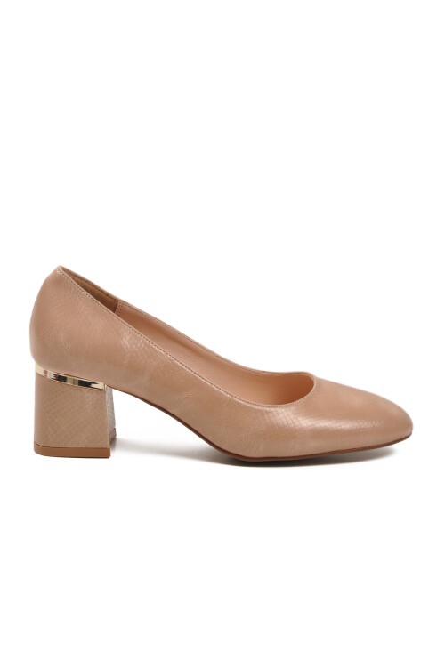 Bej Yılan Hafif Kadın Abiye Ayakkabı 357184 Z