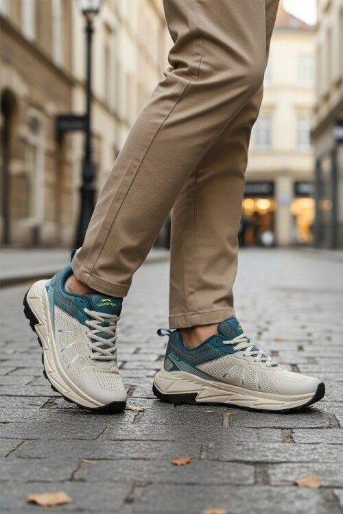 Beyaz-Yeşil Hafif Erkek Spor Ayakkabı Warren M