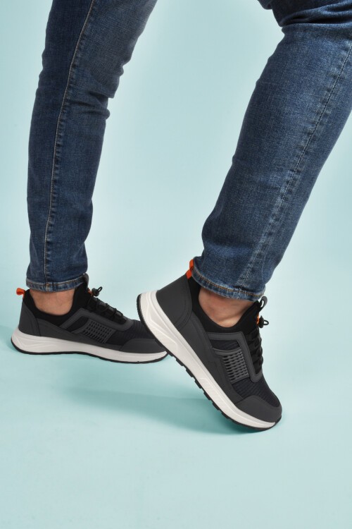 Füme Kilit Bağcıklı Hafif Erkek Spor Ayakkabı Nans 6006 M