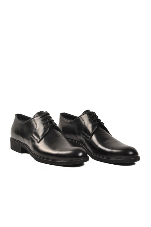 Siyah Açma Hakiki Deri Erkek Klasik Ayakkabı 02133 M
