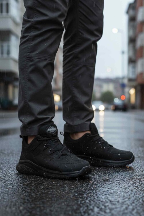 Siyah Nubuk Su Geçirmez Erkek Outdoor Ayakkabı M2040 M