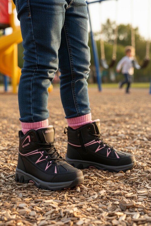 Siyah-Pembe Çocuk Outdoor Bot 2301 F