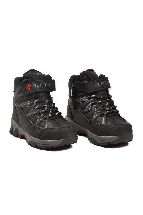 Siyah Fermuarlı Çocuk Outdoor Bot 2301 P